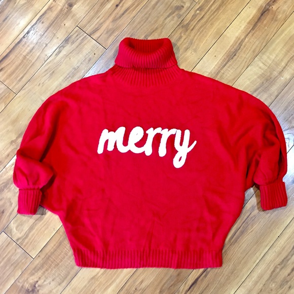 Sweater red merry Christmas holiday winter bloggers favorites snow seaso… - Picture 5 of 8
